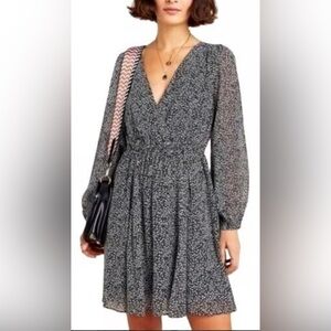 Anthropologie Maeve Mini Dress in leopard animal print size S